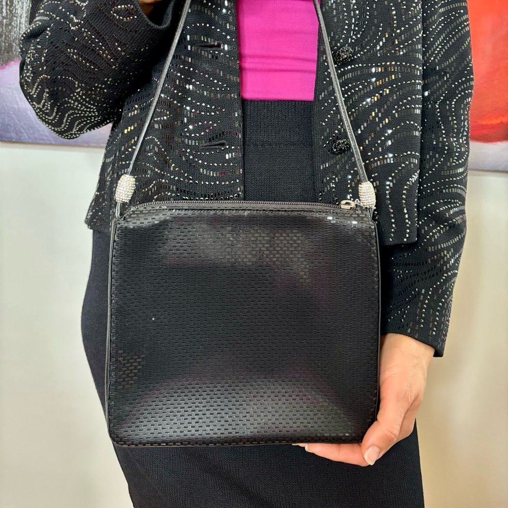 St. John Sparkly Black Evening Jacket w/ Matching Purse - Picture 7 of 10